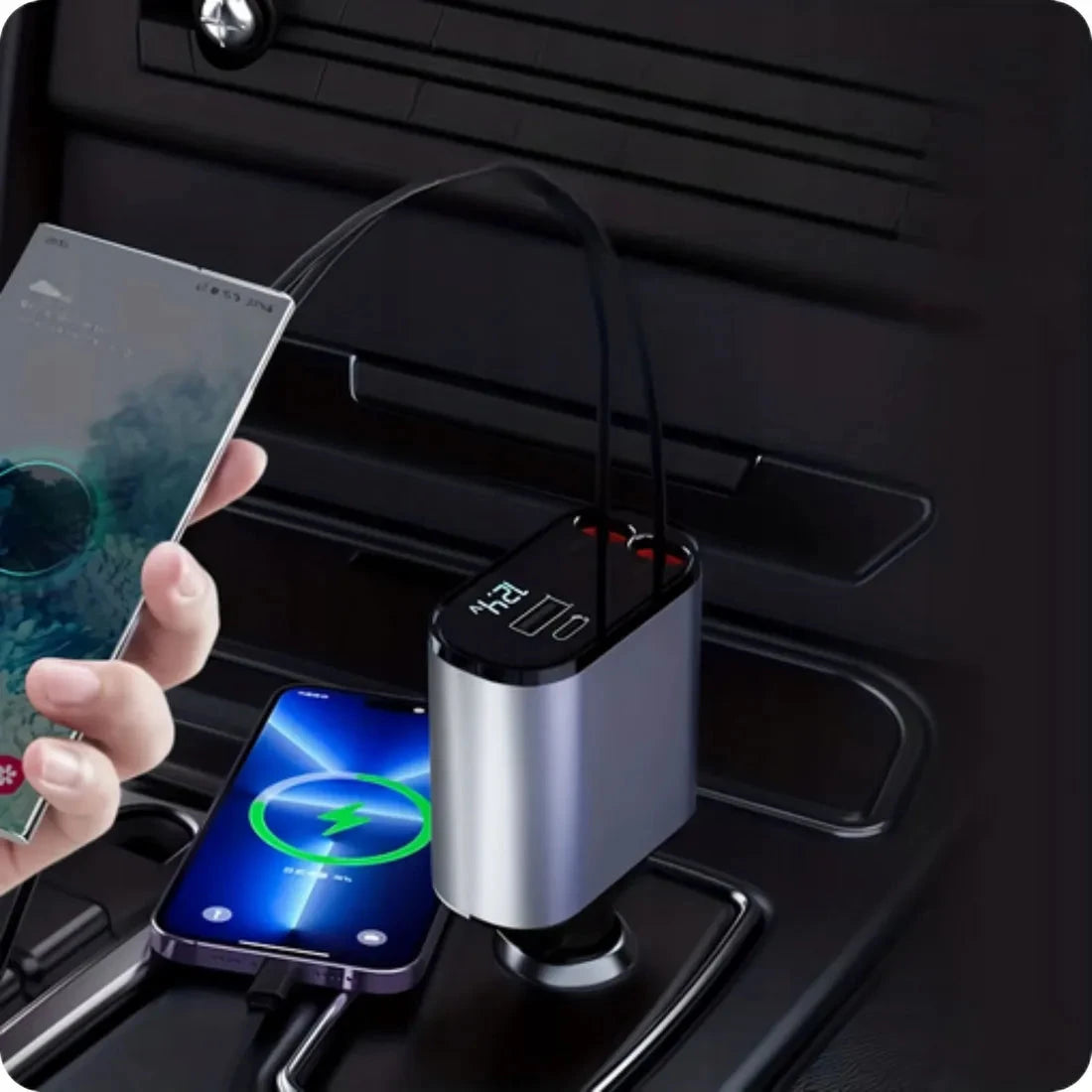 AutoPulse™ 4 in 1 - 100watt Car Charger Phone