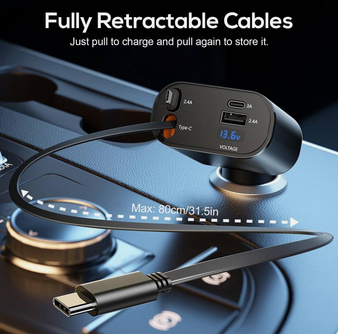 AutoPulse™ 4 in 1 - 100watt Car Charger Phone