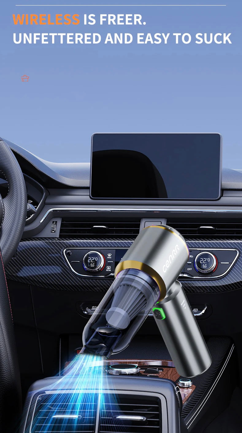 AutoPulse™ Powerful Car Vacuum Cleaner with Digital Display & HEPA Filters – Portable 4-in-1 Cleaning Kit