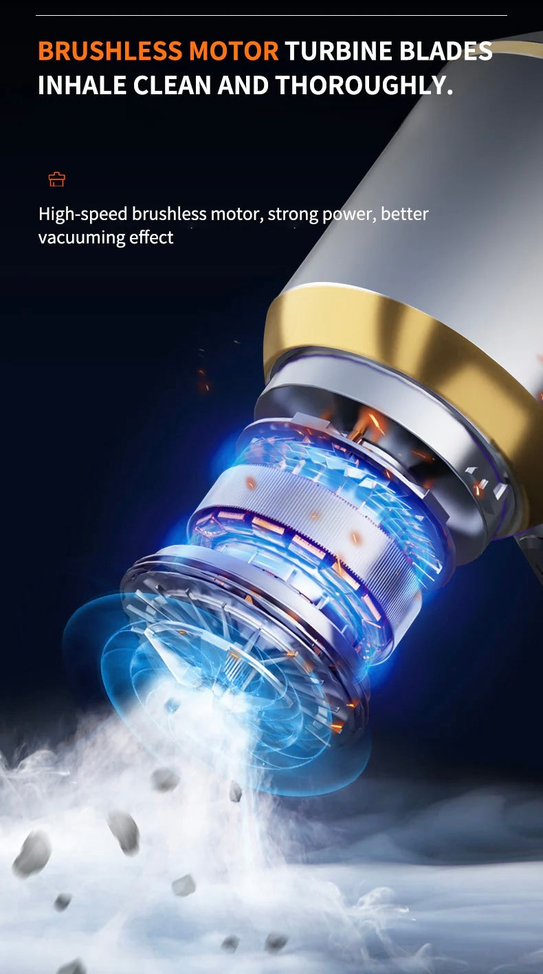 AutoPulse™ Powerful Car Vacuum Cleaner with Digital Display & HEPA Filters – Portable 4-in-1 Cleaning Kit